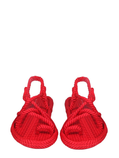 Shop Bohonomad Women's Red Fabric Sandals