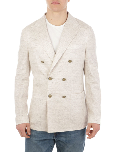Shop Eleventy Men's Grey Linen Blazer