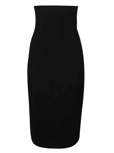 Shop Victoria Beckham Women's Black Viscose Skirt