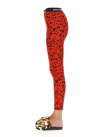 Shop Paco Rabanne Women's Red Other Materials Leggings