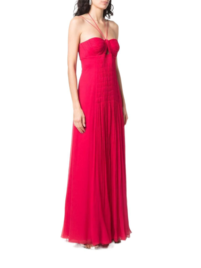 Shop Alberta Ferretti Women's Red Other Materials Dress