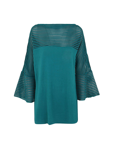 Shop Alberta Ferretti Women's Blue Other Materials Top