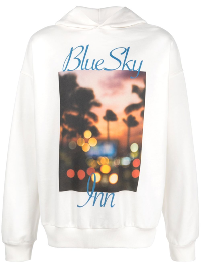 Shop Blue Sky Inn Men's White Cotton Sweatshirt