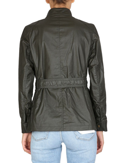 Shop Belstaff Women's Green Other Materials Outerwear Jacket
