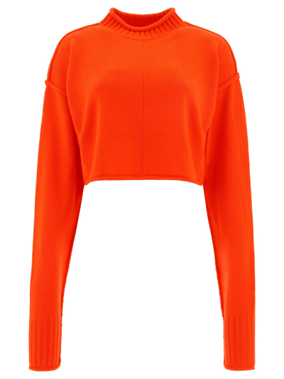 Shop Sportmax Women's Orange Wool Sweater