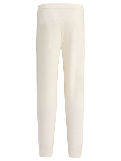 Shop Allude Women's White Cashmere Pants