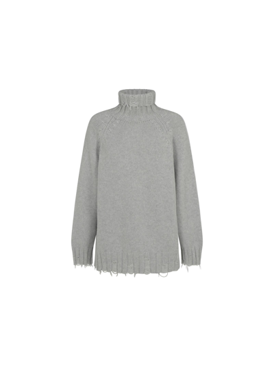Shop Malo Women's Grey Cashmere Sweater