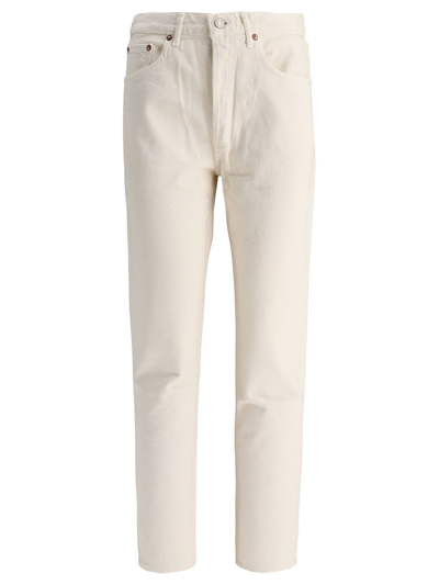 Shop Agolde Women's White Other Materials Pants