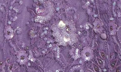 Shop Valentino Embellished Lace Long Sleeve Shirtdress In Ky0 Lilac