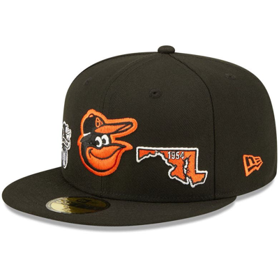 Shop New Era Black Baltimore Orioles Identity 59fifty Fitted Hat