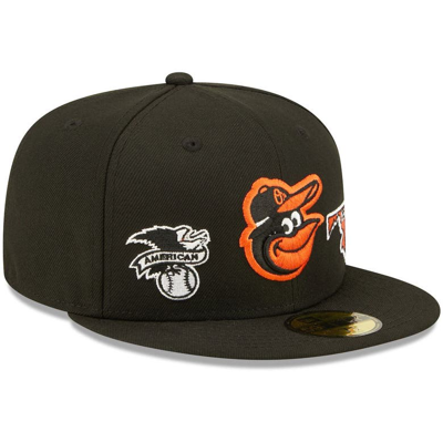 Shop New Era Black Baltimore Orioles Identity 59fifty Fitted Hat