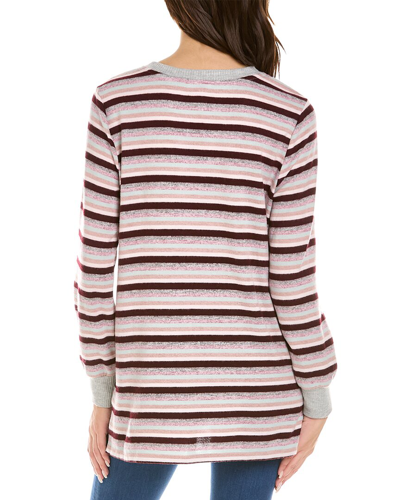 Shop Vince Camuto Cozy Stripe Pullover In Red