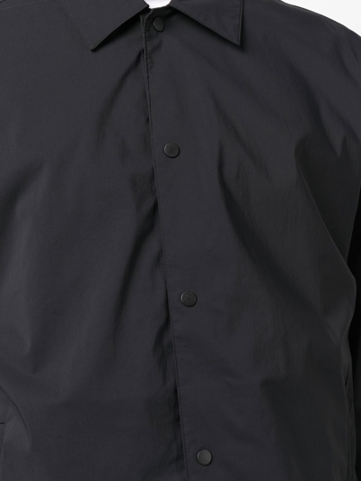 Shop Theory Adjustable-hem Shirt Jacket In Black