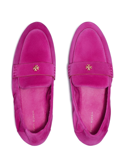 Shop Tory Burch Ballet Double T Loafers In Rosa