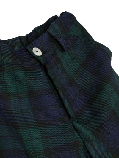Mariella Ferrari Tartan-print Knee-length Shorts In Green