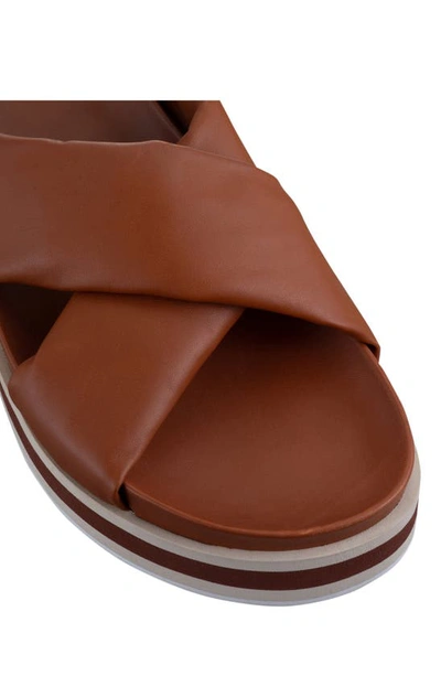 Shop Frame Le Playa Platform Slide Sandal In Tobacco Multi