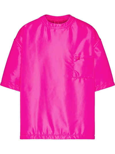 Shop Valentino `iconic Stud` T-shirt In Rosa