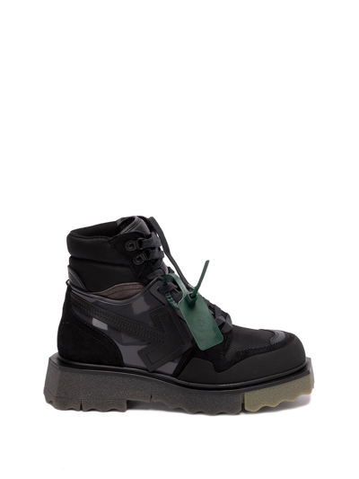 Shop Off-white `hiking` Sponge Sneaker Boots In Nero