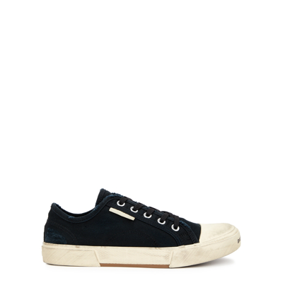 Balenciaga Paris Canvas Low-top Sneakers In Black