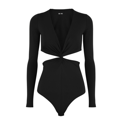 Shop Alix Nyc Lance Twisted Stretch-jersey Bodysuit In Black