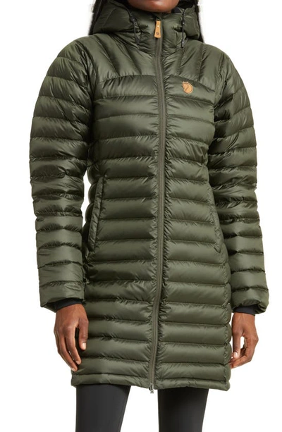 Shop Fjall Raven Snowflake Long Down Parka In Deep Forest