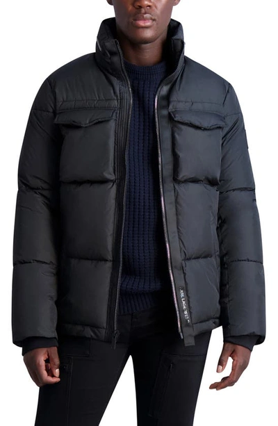 Shop Karl Lagerfeld Quilted Jacket In Black