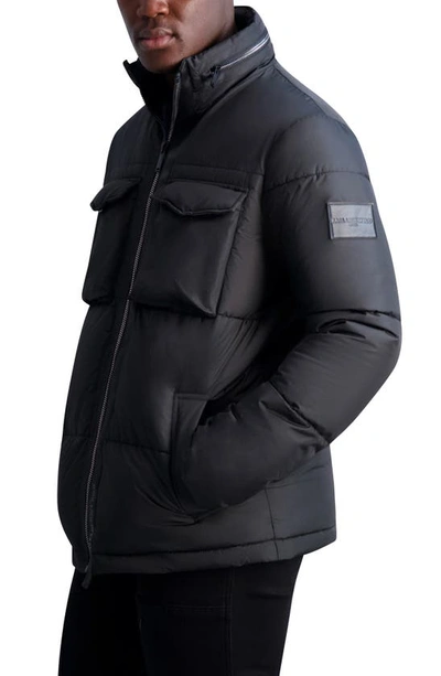 Shop Karl Lagerfeld Quilted Jacket In Black