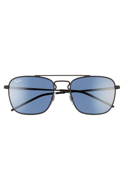 Shop Ray Ban 55mm Square Sunglasses In Black