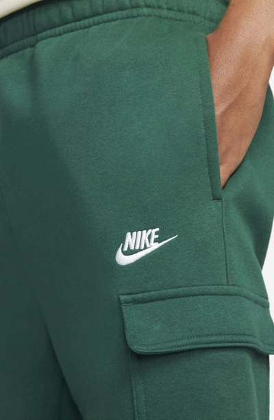 Shop Nike Club Fleece Cargo Pocket Joggers In Gorge Green/ White