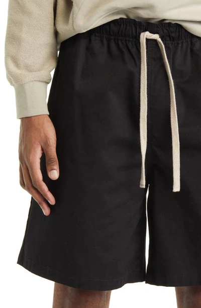 Shop Frame Cotton Drawstring Shorts In Noir