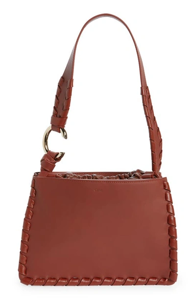 Shop Chloé Mate Leather Shoulder Bag In Sepia Brown