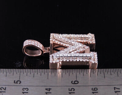 Pre-owned Jewelry Unlimited Custom 3d Letter M Initial Diamond Pendant Charm In 10k Two Tone Gold 1.8 Ct ... In G-h