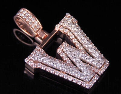 Pre-owned Jewelry Unlimited Custom Letter W Initial Diamond 3d Pendant Charm 10k Twotone Gold 1 9/10 Ct 1.5" In G-h