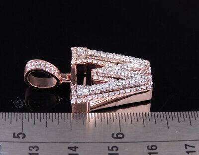 Pre-owned Jewelry Unlimited Custom Letter W Initial Diamond 3d Pendant Charm 10k Twotone Gold 1 9/10 Ct 1.5" In G-h
