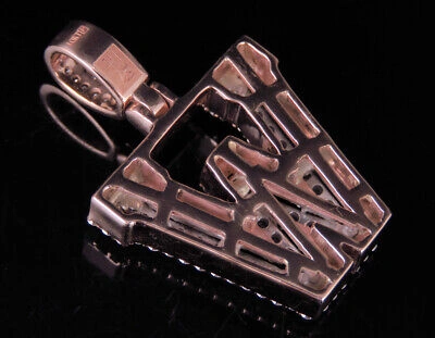 Pre-owned Jewelry Unlimited Custom Letter W Initial Diamond 3d Pendant Charm 10k Twotone Gold 1 9/10 Ct 1.5" In G-h