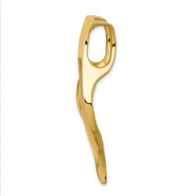 Pre-owned Goldia 14k Yellow Gold Polished Fancy Designed Omega Slide Fashion Charm For Necklace