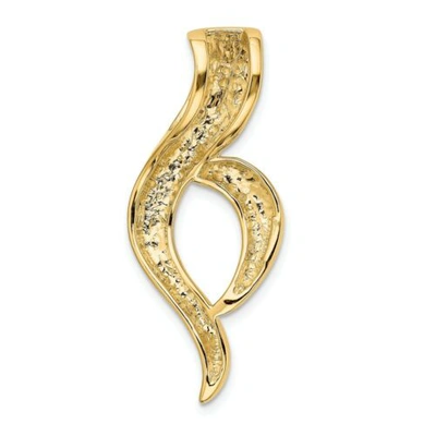 Pre-owned Goldia 14k Yellow Gold Polished Fancy Designed Omega Slide Fashion Charm For Necklace