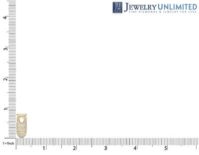 Pre-owned Jewelry Unlimited Mens 14k Yellow Gold 3d Bullet Gun Bolt Real Diamond Charm Pendant 2.5ct .8" In H-i