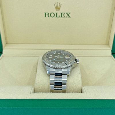 Pre-owned Rolex Yacht-master 37mm, Slate/rhodium Dial, Ref 268622 Unworn Complete 2023