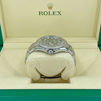 Pre-owned Rolex Yacht-master 37mm, Slate/rhodium Dial, Ref 268622 Unworn Complete 2023