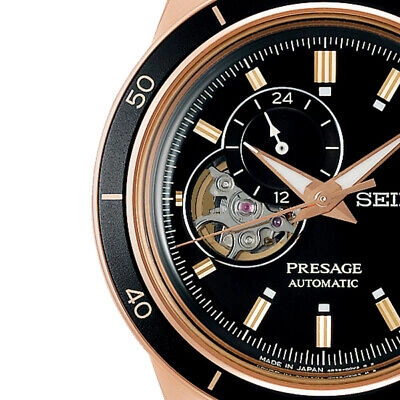 Pre-owned Seiko Presage Style 60's Sary192 Men's Watch Automatic Open Heart Brown 2021