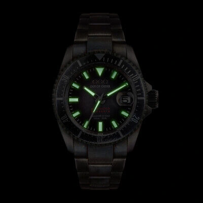 Pre-owned Out Of Order Automatic Quaranta Steel Date Display Black Vintage Unisex Watch