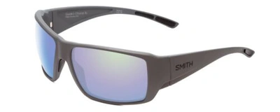 Pre-owned Smith Guides Choice Xl Sunglasses In Matte Grey&cp Glass Polarized Green Mirror In Multicolor