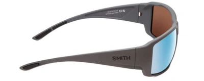 Pre-owned Smith Guides Choice Xl Sunglasses In Matte Grey&cp Glass Polarized Green Mirror In Multicolor