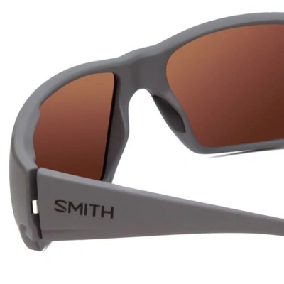 Pre-owned Smith Guides Choice Xl Sunglasses In Matte Grey&cp Glass Polarized Green Mirror In Multicolor