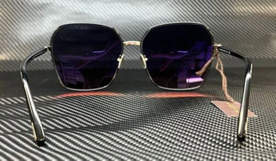 Pre-owned Tom Ford Claudia Ft0839 01d Black Smoke Polarized Metal Women 62 Mm Sunglasses In Gray