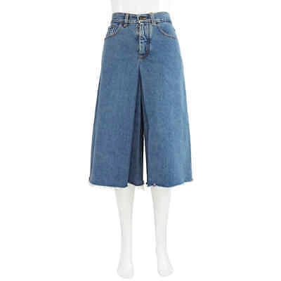 Pre-owned Maison Margiela Ladies High-waisted Denim Culottes In Multicolor