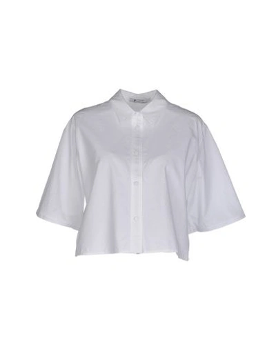 Alexander Wang T Solid Color Shirts & Blouses In White