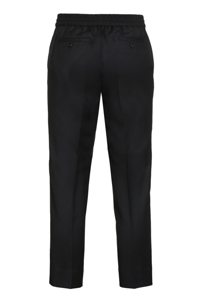 Shop Ami Alexandre Mattiussi Wool Trousers In Black