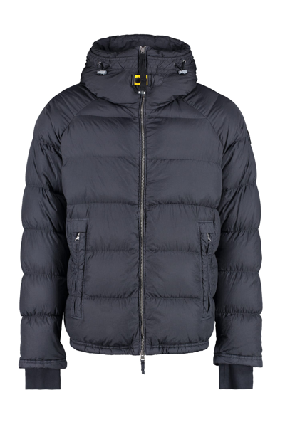 Shop Parajumpers Norton Hooded Nylon Down Jacket In Black